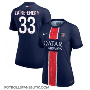 Paris Saint-Germain Warren Zaire-Emery #33 Replika Hemmatröja Damer 2024-25 Kortärmad